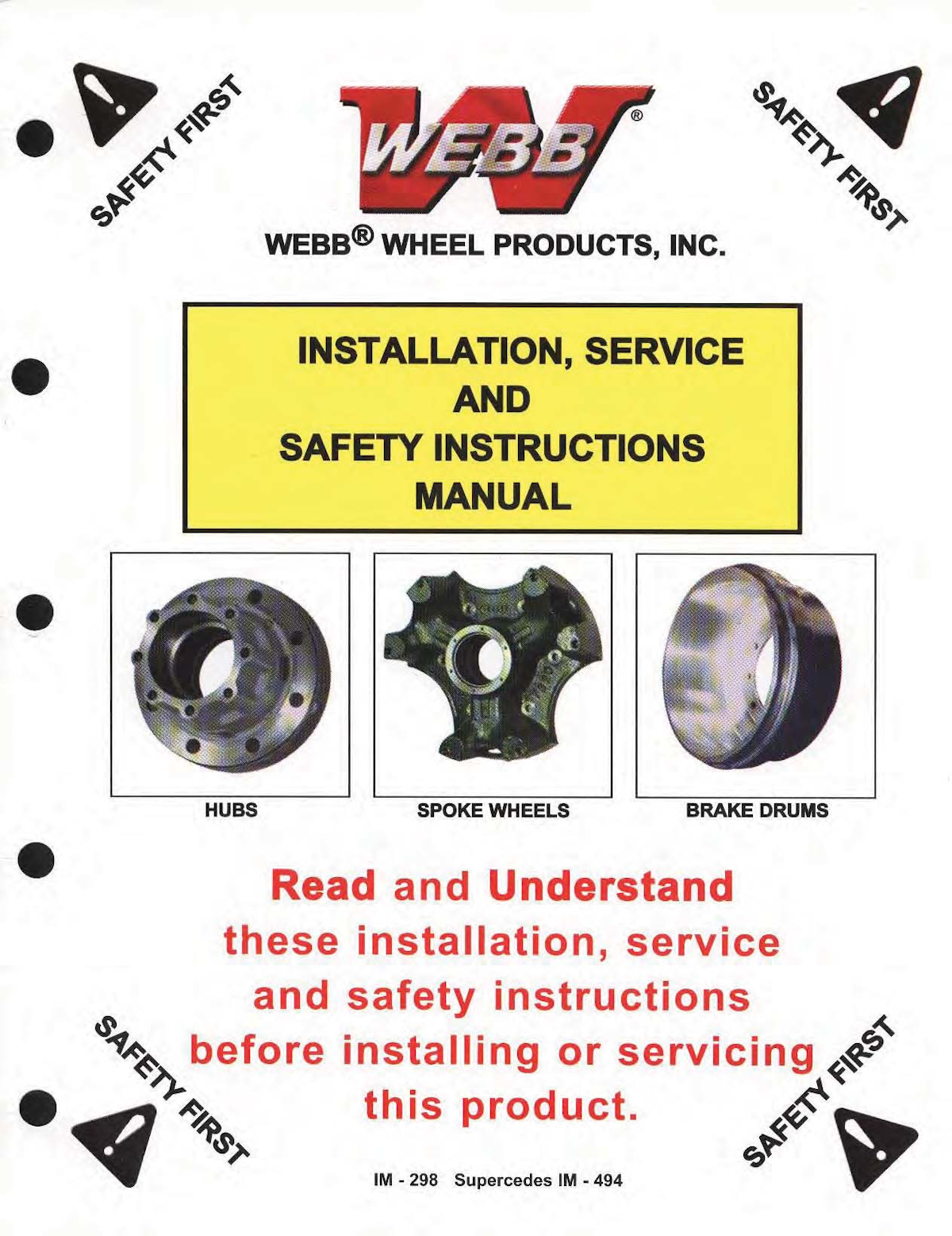 b Wheel Installation, Service and Safety Instructions Manual