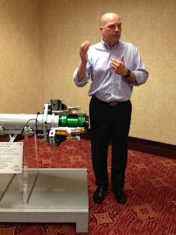 SAF-Holland's Doug Dorn provides details about the P89 Plus during a media event Thursday in Muskegon, Mich. SAF-Holland's Doug Dorn provides details about the P89 Plus during a media event Thursday in Muskegon, Mich.