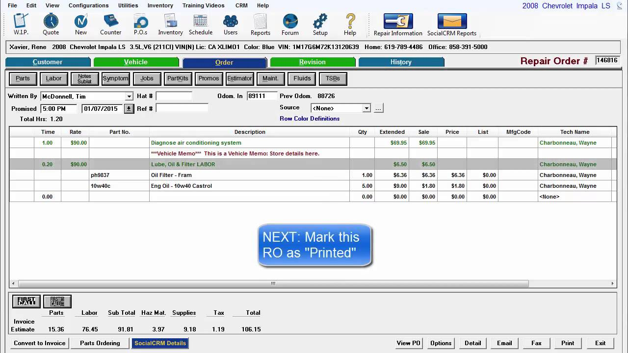 VIDEO: Mitchell 1 Manager SE Workflow Review - part 2