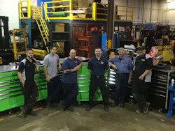 Ostler has dominated this shop with a number of tool storage sales. This is only a portion of the customers in the shop that he services. 'These toolboxes have been purchased over time from me from different technicians in the shop,' says Ostler. 'The boxes belonging to these techs could not be shown because we didn't have enough room. They are all great customers and a good group of guys.'
