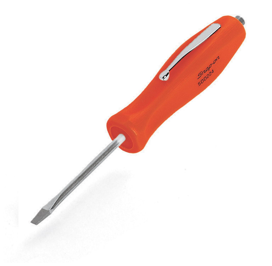 2 NEW Snap On Tools Flat Tip Pocket Screwdriver With Magnet Red ...