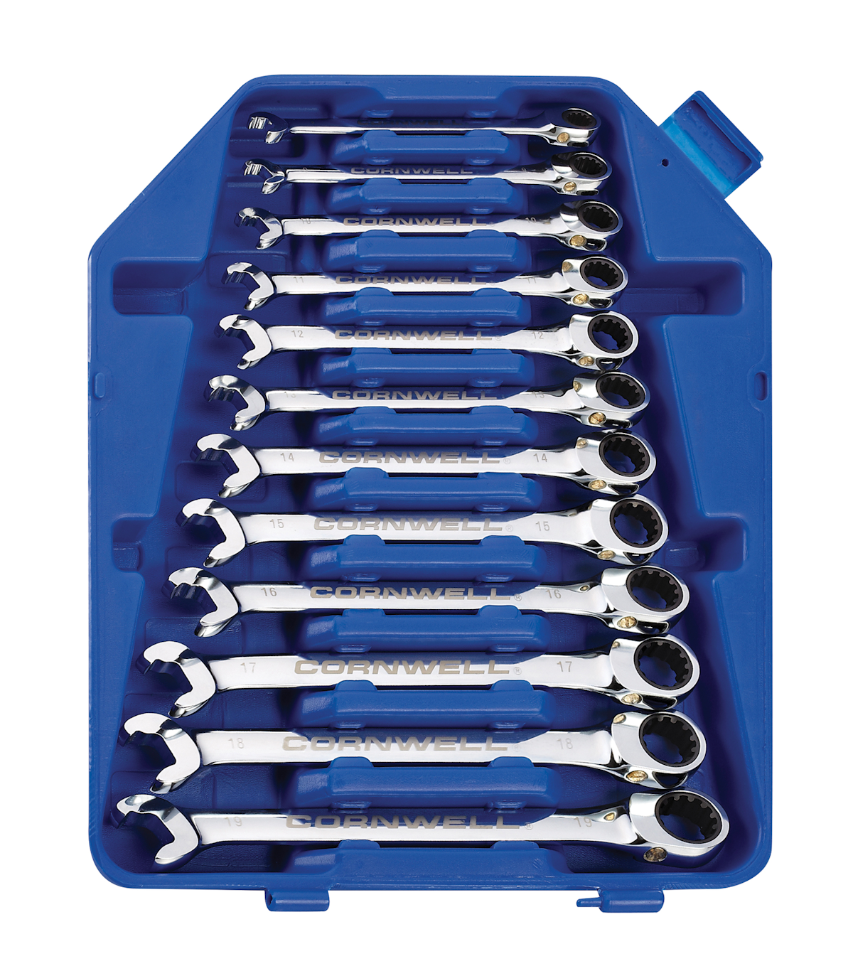 12pc Metric Ratcheting Combination Speed Wrench Set From Cornwell
