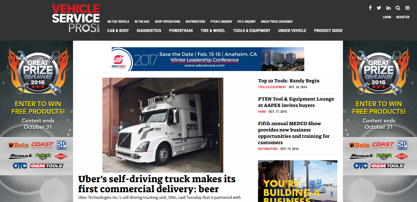 VehicleServicePros.com, official website for Fleet Maintenance, PTEN and Professional Distributor magazines, recently launched an updated design.
