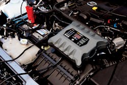 Smart chargers are micro-processor controlled and provide multi-stage charging to optimally charge a number of different battery types seen in repair shops today – including AGM, flooded lead-acid and enhanced flooded battery types. Smart chargers are micro-processor controlled and provide multi-stage charging to optimally charge a number of different battery types seen in repair shops today – including AGM, flooded lead-acid and enhanced flooded battery types.