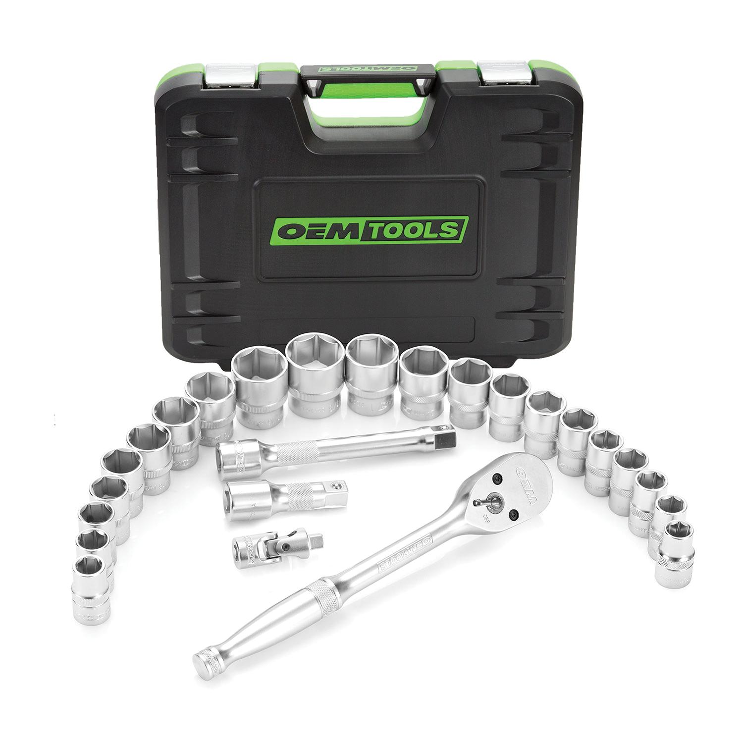 26 Pc 12 Drive Ratchet And Socket Set 5887ccae2a610