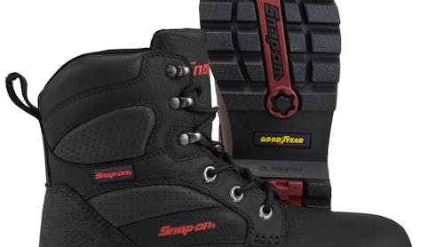 Snap on top work boots