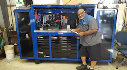 Danny White keeps his Mac Tools Tech Series tool box spotless and clutter-free.