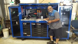 Danny White keeps his Mac Tools Tech Series tool box spotless and clutter-free.