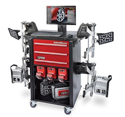 The V1200 Wheel Aligner has no moving parts and requires a minimal footprint for usage. The V1200 Wheel Aligner has no moving parts and requires a minimal footprint for usage.