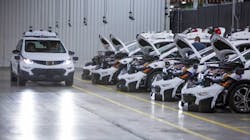 Chevrolet Bolt EV autonomous test vehicles are assembled at General Motors Orion Assembly in Orion Township, Michigan. Chevrolet Bolt EV autonomous test vehicles are assembled at General Motors Orion Assembly in Orion Township, Michigan.