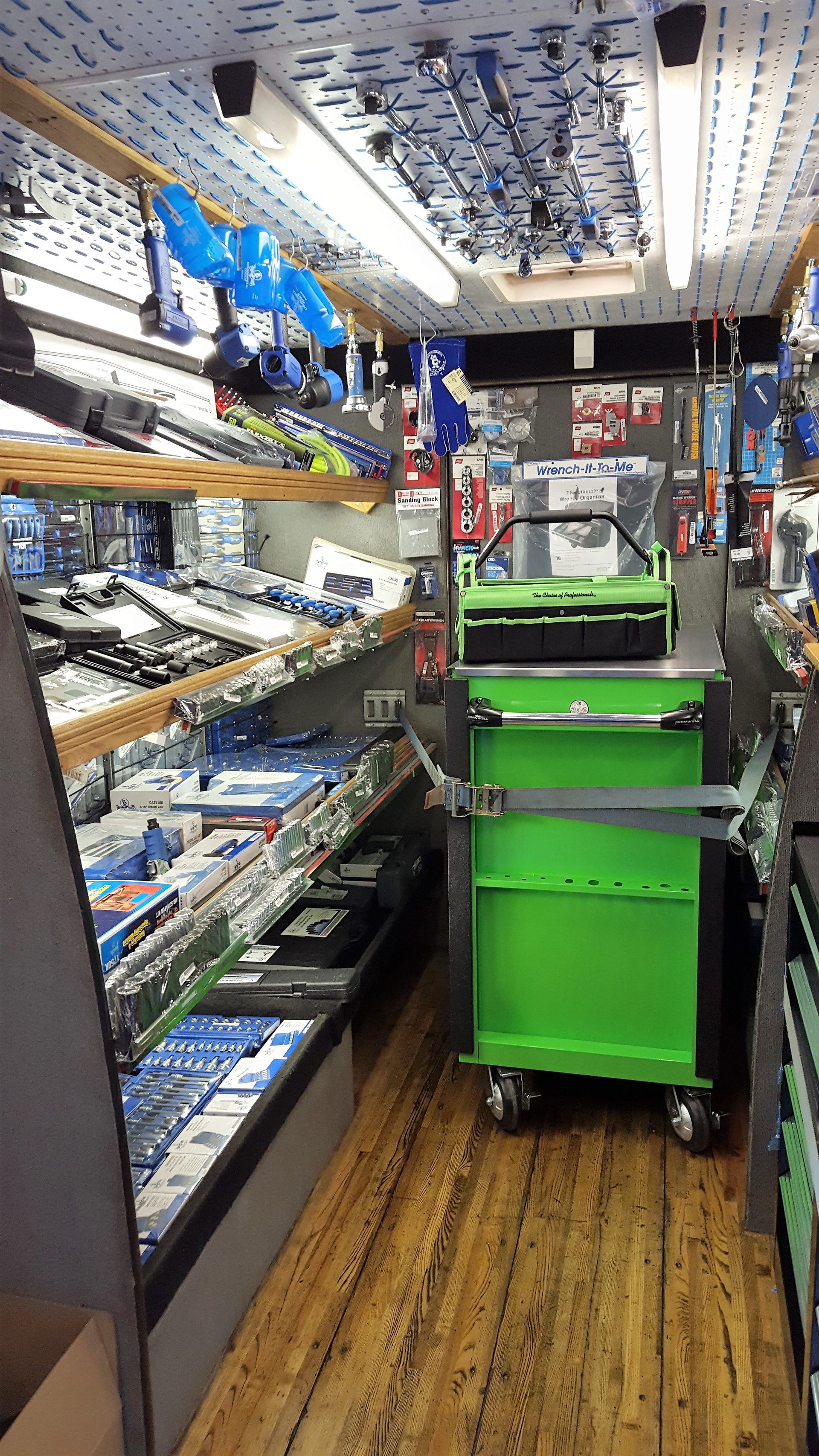 Additional updates. Some areas Andrews focused on include cleaning all of the vehicle&rsquo;s upholstery; sanding and adding three coats of polyurethane to update the existing flooring; removing, repainting and replacing the ceiling panels and lacing; removing the truck&rsquo;s old decals, buffing, painting and installing new decals; renovating the desk section to a corner location of the truck; and updating the wiring and LED lighting.