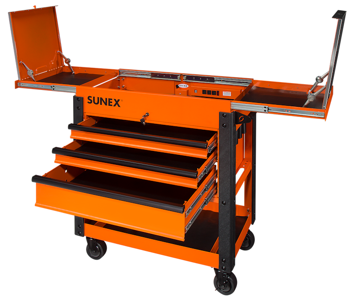 3 Drawer Slide Top Service Cart From Sunex Tools Vehicle Service Pros
