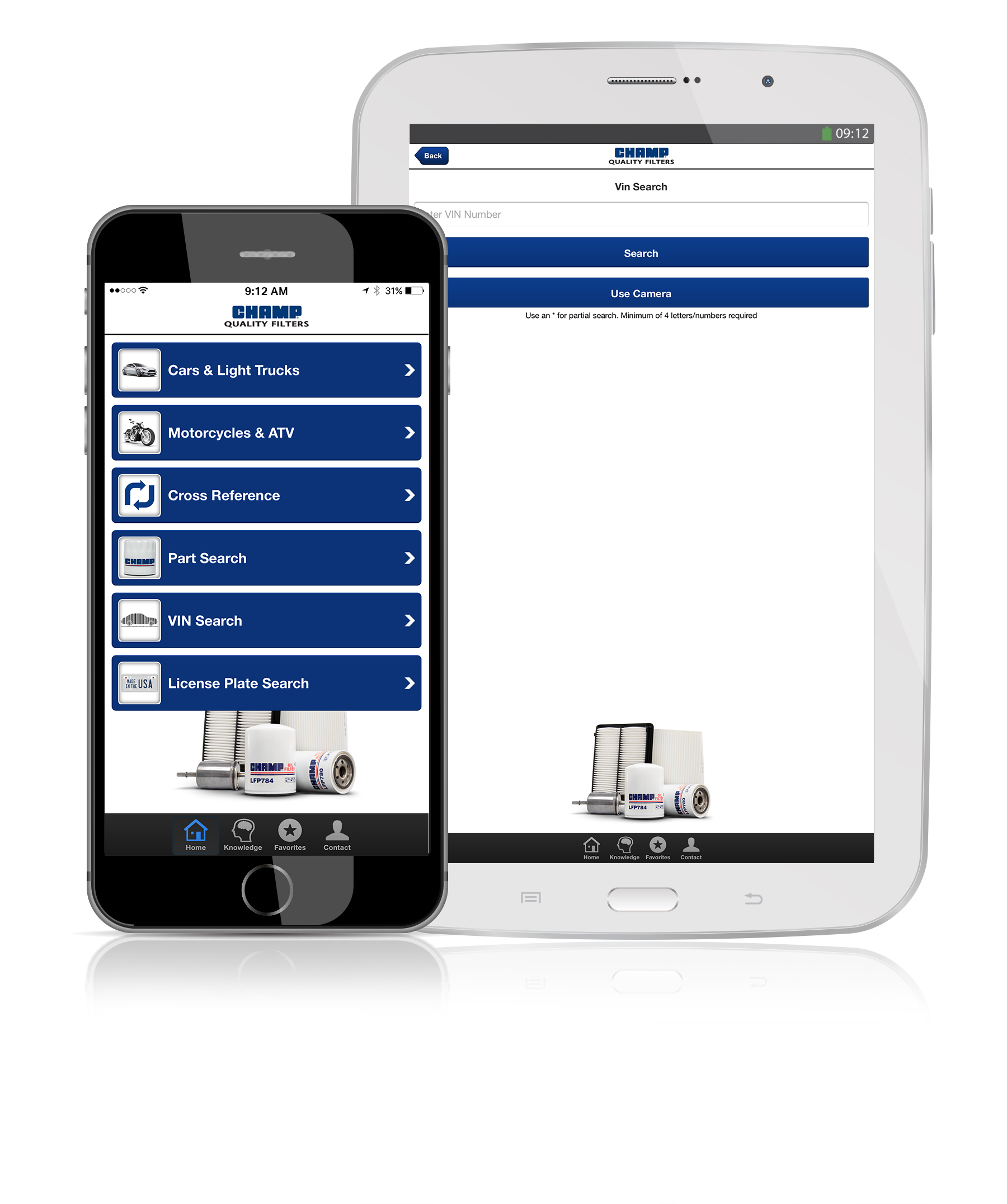 Champ Quality Filters App On Phone Tablet 5982038b3b649