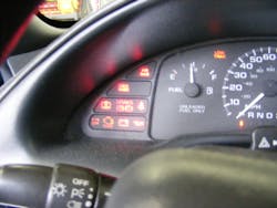 Illuminated dash lights show here, highlight all the systems technicians today are required to diagnose. Illuminated dash lights show here, highlight all the systems technicians today are required to diagnose.