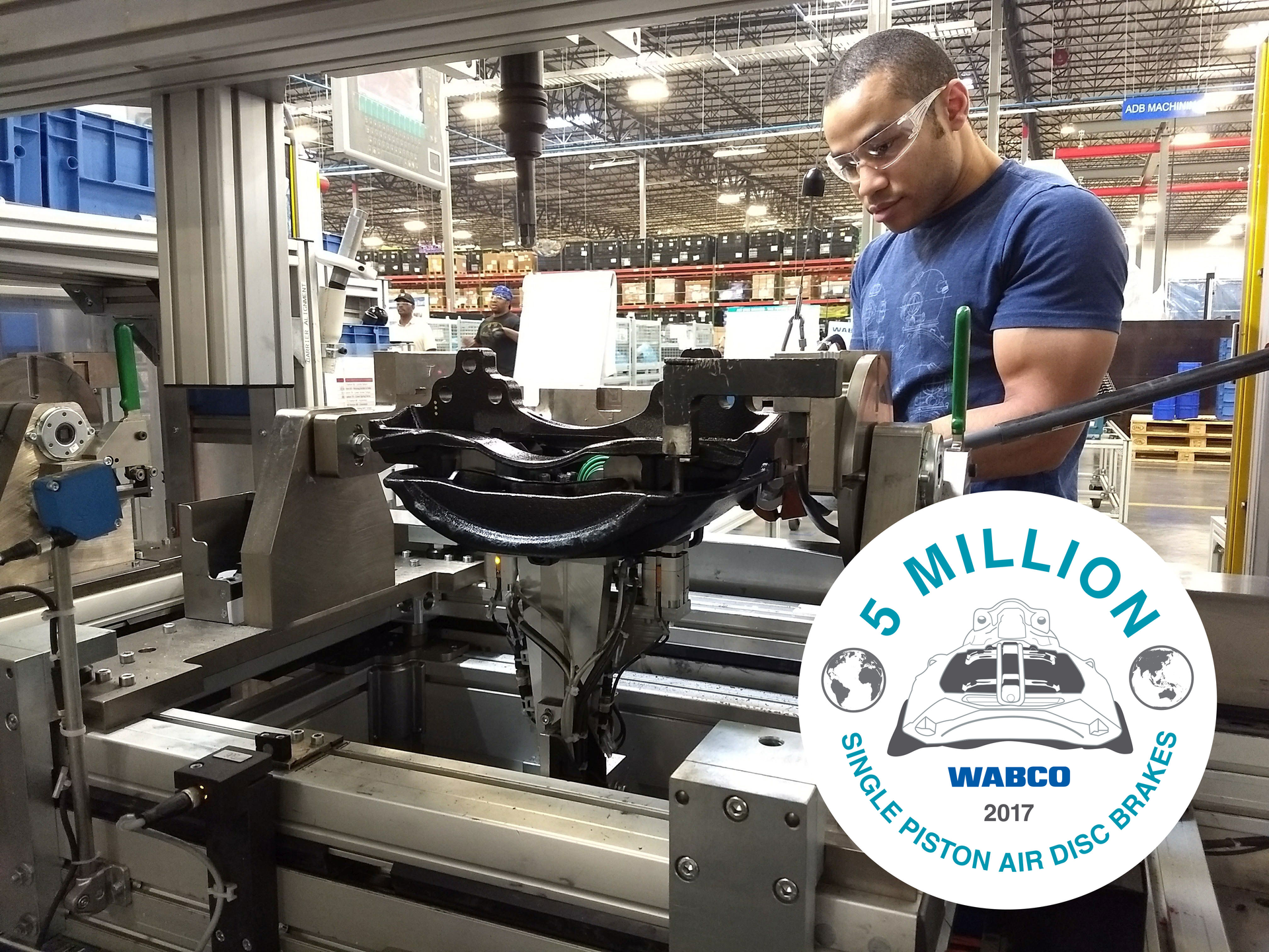 WABCO marked a historic milestone at NACV 2017 announcing the sale of more than five million single-piston air disc brakes worldwide. Responding to greater customer demand as U.S. fleets increasingly choose air disc brakes (ADB) over drum brakes, WABCO opened a new $20 million state-of-the-art manufacturing facility in North Charleston, South Carolina this year. The facility expands WABCO&rsquo;s North America manufacturing capabilities and localizes production of its most advanced MAXXUS and MAXX22T ADBs for commercial vehicles.