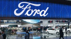 Ford&apos;s 2016 display at the North American International Auto Show.