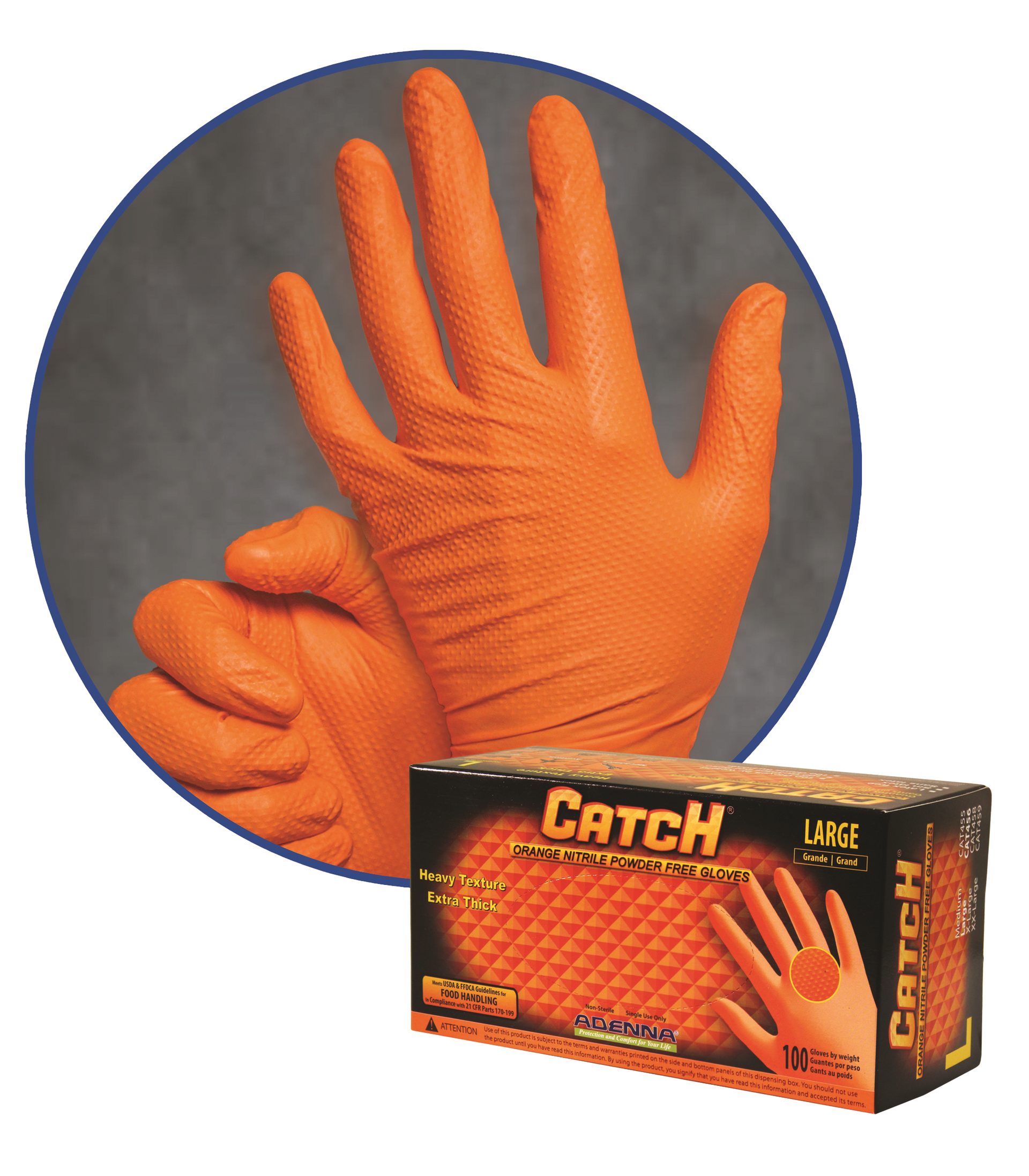 adenna catch nitrile powder free gloves