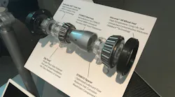 A deconstructed view of the Stemco Trifecta Pre-Adjusted Hub Assembly.