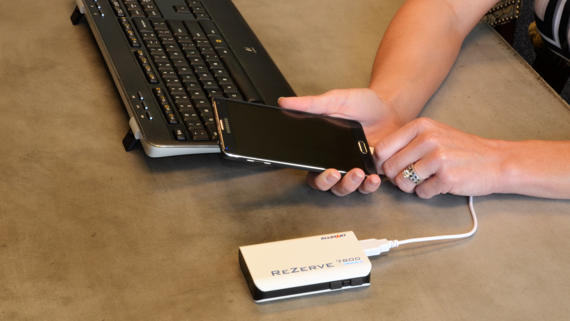 Plug your phone into a charging device to keep device the product highly visible.