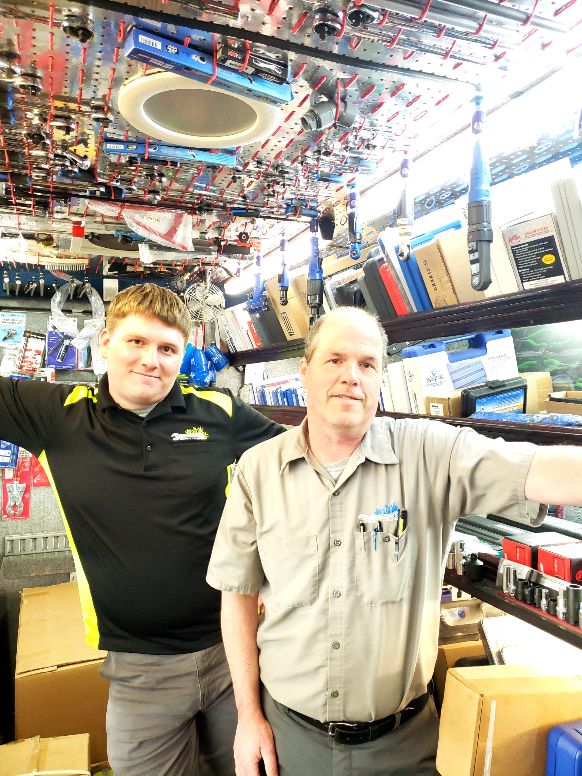 Cory Wilkes with his father, Jeff Wilkes; third- and second-generation Cornwell dealers.