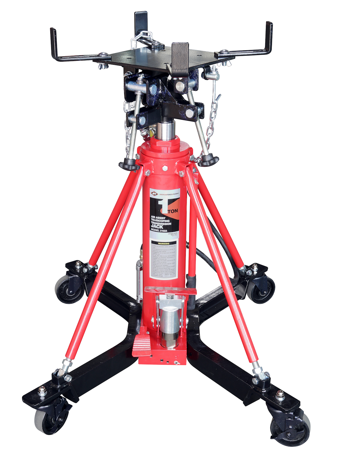 2,000lb Telescoping Air Assist Heavy Duty Transmission Jack, No. 3102A