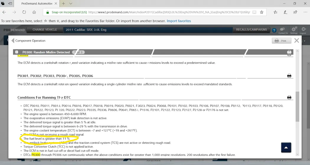 FIG1- P0300 Enabling Criteria, Image Courtesy of Mitchell 1