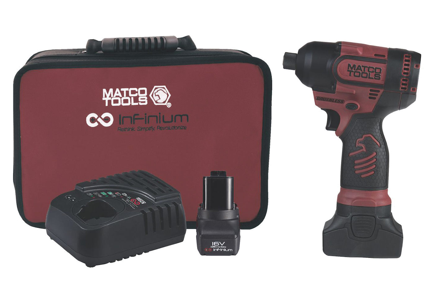 16V Cordless Infinium 1/4" Drive High Performance Impact Driver Kit, No