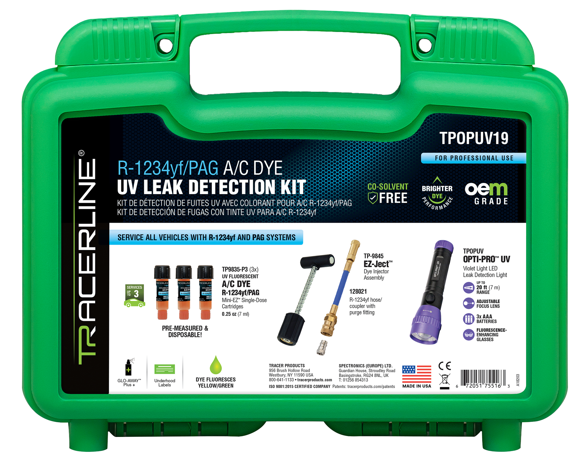 TPOPUV19 UV Leak Detection Kit Vehicle Service Pros