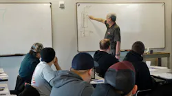 Mike Cleary teaching the classroom portion of his Ford Powerstroke Diesel Training at Diesel Forward in Windsor, Wisc.