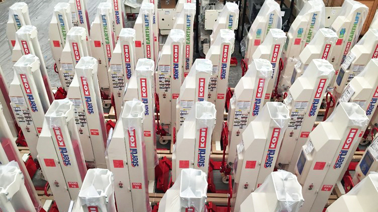 Stertil-Koni Mobile Column Lifts ready for shipment