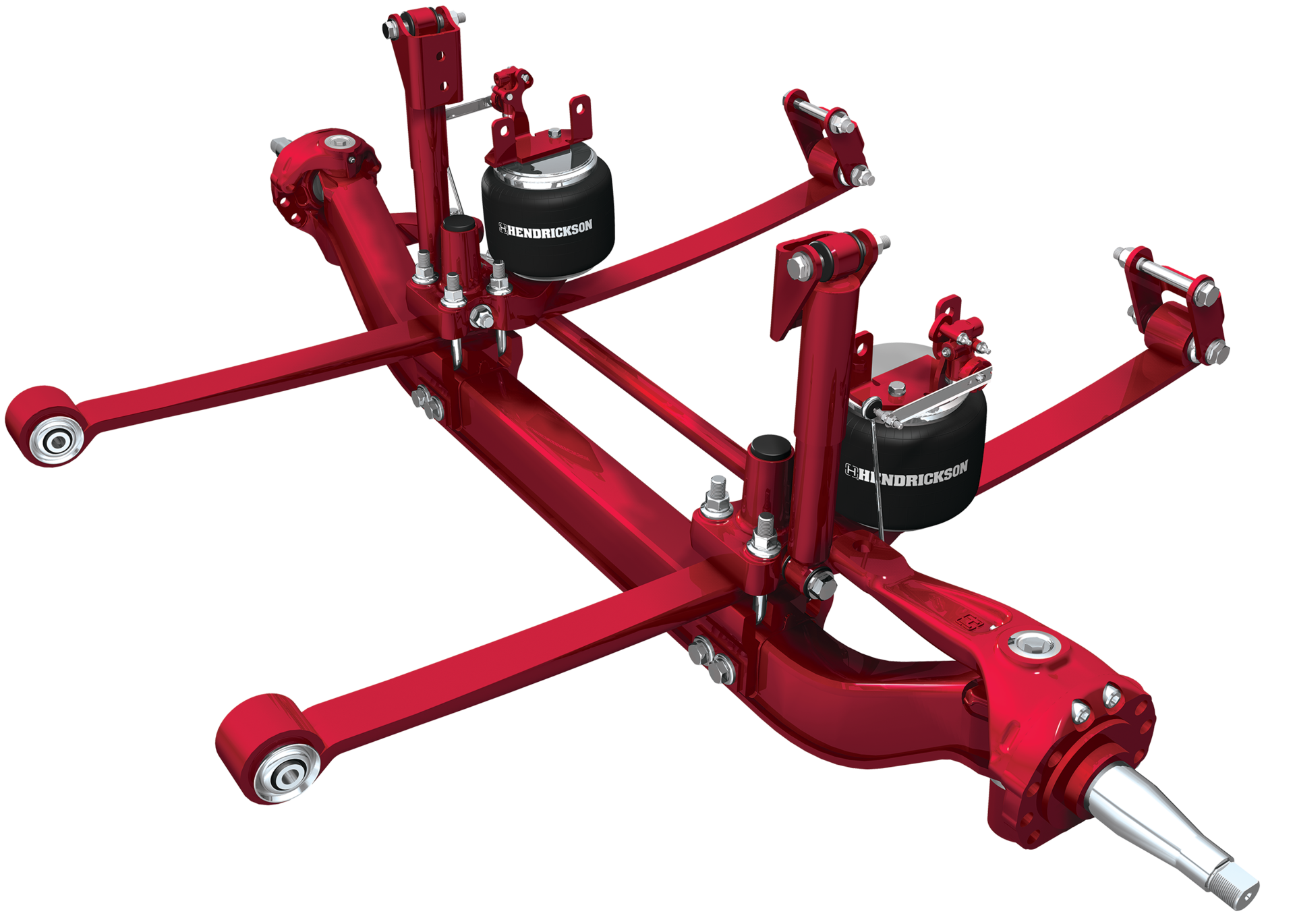 Hendrickson's Zero Maintenance Damping (ZMD) system reduces the number of maintenance items by removing the shock absorbers and designing the suspension damping function into the air spring.