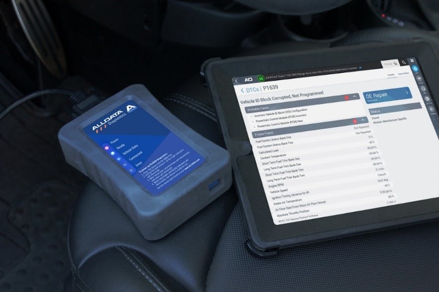 ALLDATA Diagnostics adds access for DTCs Vehicle Service Pros
