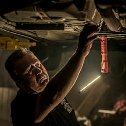 Many work lights today offer magnets for attaching the light to metal surfaces for task-specific lighting. Many work lights today offer magnets for attaching the light to metal surfaces for task-specific lighting.