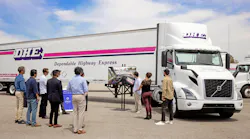 Event attendees experienced Perceptive Automata’s artificial intelligence software during a simulation demonstration on a Volvo VNR 300 regional-haul model.