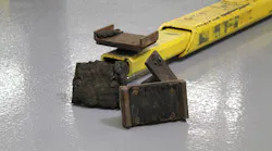To improve bay safety, technicians should get to know their lifts by truly paying attention to potential safety hazards or damage to the lift and its accessories. For example, it is important to check lift contact points such as lifting pads to make sure they are free of debris, grease, oil, and anything else that may prevent solid contact. Adapters in the condition shown here should not be used.