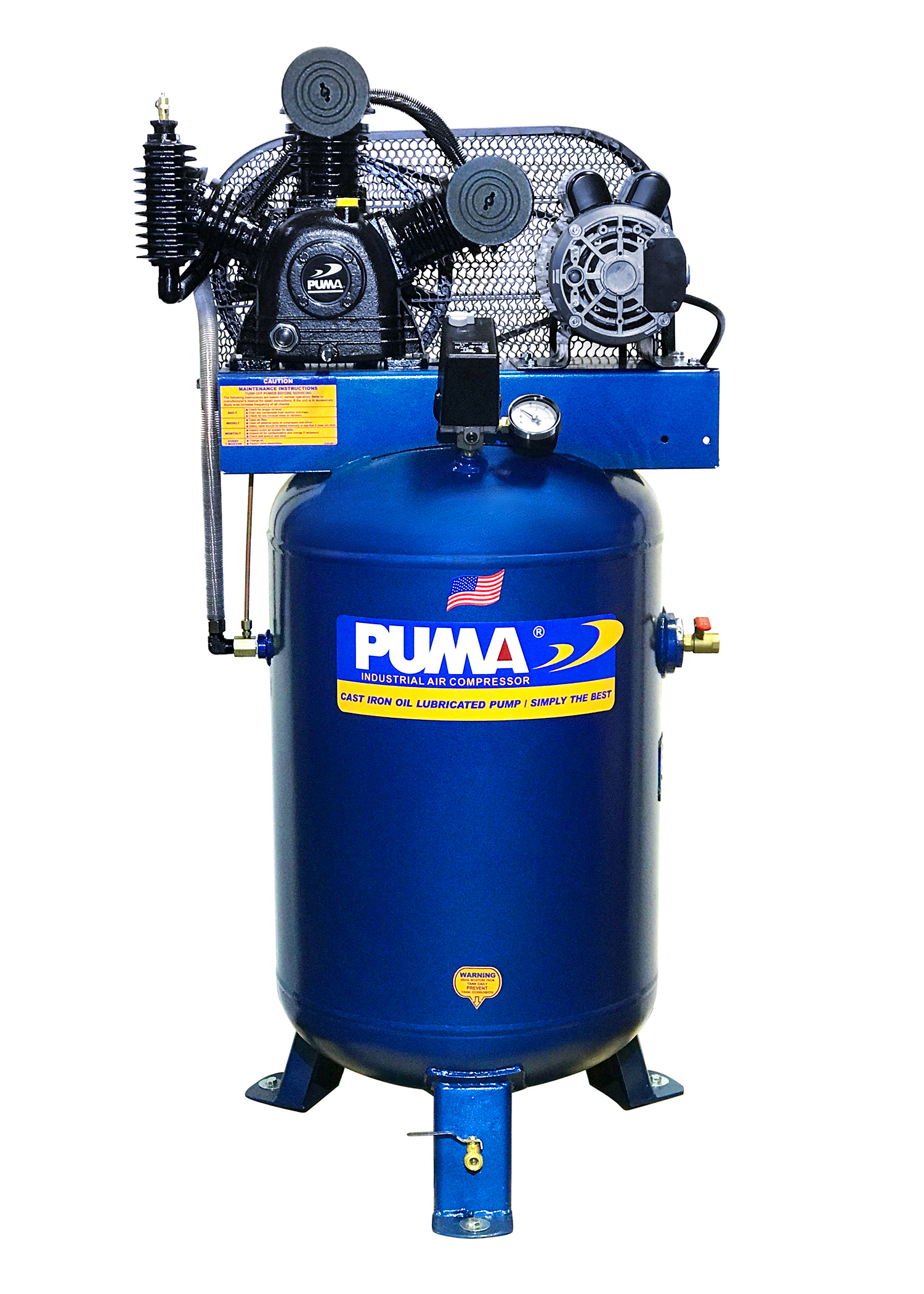 Two-Stage, Vertical-Tank Air Compressor 
