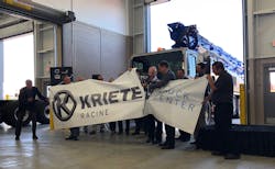 Mack Trucks dealer Kriete Truck Centers invested $6 million in a new building at its Racine, Wisconsin location, doubling the amount of service bays at the facility. The Mack Certified Uptime Dealer location will also add a mezzanine in October to double its parts warehouse capacity. Mack Trucks dealer Kriete Truck Centers invested $6 million in a new building at its Racine, Wisconsin location, doubling the amount of service bays at the facility. The Mack Certified Uptime Dealer location will also add a mezzanine in October to double its parts warehouse capacity.