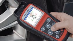 The Autel MaxiTPMS TS508. According to Autel, the TS508 can activate all known TPMS sensors, as well as read sensor status, program sensors, and perform relearns.