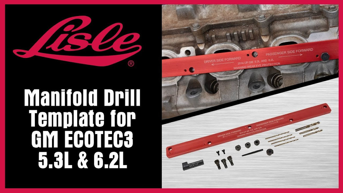 Video 71650 Lisle Manifold Drill Template For Gm Ecotec3