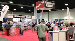 The New Products garage at the center of the show floor had innovative products on display and resources for mobile dealers.