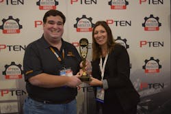 In the Toolboxes and Carts category, GEARWRENCH won with the Mobile Work Station. Jarret Wolf, product manager, accepted the award. In the Toolboxes and Carts category, GEARWRENCH won with the Mobile Work Station. Jarret Wolf, product manager, accepted the award.