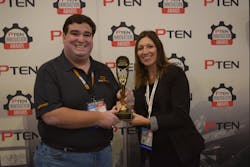 In the Toolboxes and Carts category, GEARWRENCH won with the Mobile Work Station. Jarret Wolf, product manager, accepted the award.