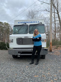 Alysia Bugdon, Cornwell Tools distributor, operates an 18’ 2018 MT45 Freightliner throughout most of Atlantic County, New Jersey. Alysia Bugdon, Cornwell Tools distributor, operates an 18’ 2018 MT45 Freightliner throughout most of Atlantic County, New Jersey.