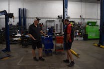 Steve Johnston, independent distributor and owner of SJ Enterprises, makes a point of going inside of the collision repair shop to evaluate their current equipment in order to offer the solutions the shop needs.