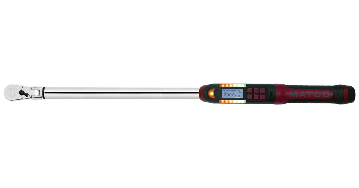 1/2" Drive Flex Electronic Torque Wrench 15300 ftlbs, No. ETWC300FKA