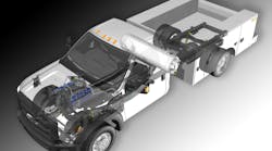 Propane autogas fuel systems for Ford medium-duty trucks offer the same horsepower, torque, and towing capacity rating as gasoline-fueled equivalents.