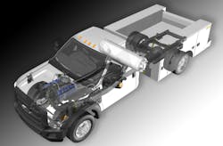 Propane autogas fuel systems for Ford medium-duty trucks offer the same horsepower, torque, and towing capacity rating as gasoline-fueled equivalents.