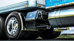 The smaller engine of an auxiliary power unit provides more efficient fuel consumption compared to the tractor engine when powering the same vehicle systems.