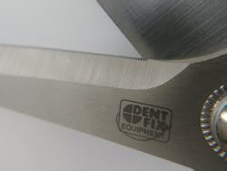 Both Heavy Duty Scissors are equipped with a serrated edge comprised of micro teeth. These teeth are designed to grip and hold the material in place for a clean and precise cut.