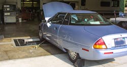 The EV1 full battery electric vehicle (BEV) by General Motors made its debut in 1996 and ran through 2002 with just over 1,100 units produced. At the time, General Motors viewed electric vehicles as an unprofitable niche of the automobile market. The EV1 full battery electric vehicle (BEV) by General Motors made its debut in 1996 and ran through 2002 with just over 1,100 units produced. At the time, General Motors viewed electric vehicles as an unprofitable niche of the automobile market.